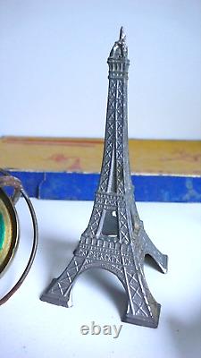 Jeu Ancien Roto-gyre E. B. Paris Avion Sur Tour Eiffel Mécanisme Gyroscope