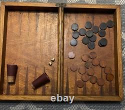 Jeu Backgammon en bois ancien