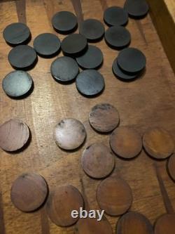 Jeu Backgammon en bois ancien