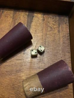Jeu Backgammon en bois ancien