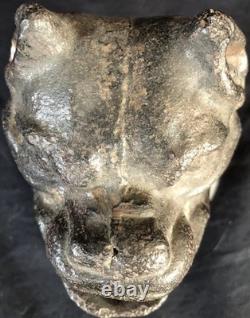 Jeu Du Tonneau De La Grenouille 1900 Rare Tête De Bouledogue Fonte