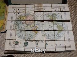 Jeu Jouet Ancien Saussine Atlas Géographique Jeu De Cubes 1900 6 Cartes