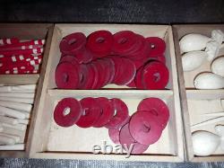Jeu LOTO DAUPHIN fin XVIIIème 12 plateaux incomplet & casses pour 2 plateaux