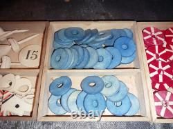 Jeu LOTO DAUPHIN fin XVIIIème 12 plateaux incomplet & casses pour 2 plateaux