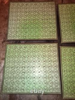 Jeu LOTO DAUPHIN fin XVIIIème 12 plateaux incomplet & casses pour 2 plateaux
