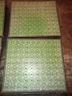 Jeu LOTO DAUPHIN fin XVIIIème 12 plateaux incomplet & casses pour 2 plateaux