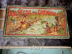 Jeu ancien LA PECHE AUX GRENOUILLES GB & CIE NICOLAS-KELLER ATLAS PARIS début XX