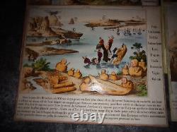 Jeu ancien Le voyage merveilleux de Jobard et Jocrisse 11 planches -Lion- 1870