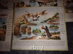 Jeu ancien Le voyage merveilleux de Jobard et Jocrisse 11 planches -Lion- 1870