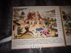 Jeu ancien Le voyage merveilleux de Jobard et Jocrisse 11 planches -Lion- 1870