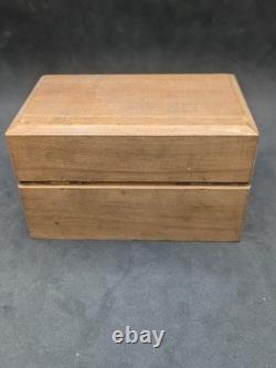 Jeu ancien d'endouilloirs d'horloger Coffret bois Outillage ancien