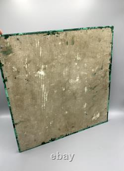 Jeu d'échecs ancien complet Échiquier en malachite 36,5 x 36,5 cm vintage