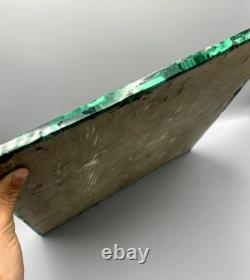 Jeu d'échecs ancien complet Échiquier en malachite 36,5 x 36,5 cm vintage