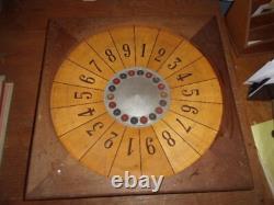 Jeu de casino ancien / jeu de comptoir / jeu de boule / roulette / bois + métal