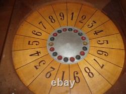 Jeu de casino ancien / jeu de comptoir / jeu de boule / roulette / bois + métal