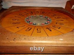 Jeu de casino ancien / jeu de comptoir / jeu de boule / roulette / bois + métal