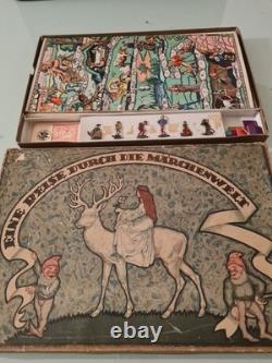 Jeu de l'oie ancien vienne vers 1920 thème contes et légendes