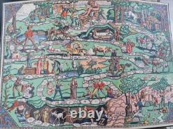 Jeu de l'oie ancien vienne vers 1920 thème contes et légendes