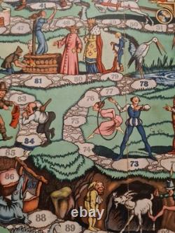 Jeu de l'oie ancien vienne vers 1920 thème contes et légendes