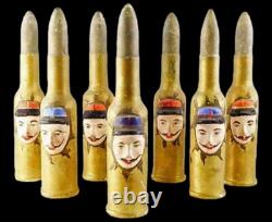 Jeu de quilles LES POILUS vers 1915 / jouet ancien