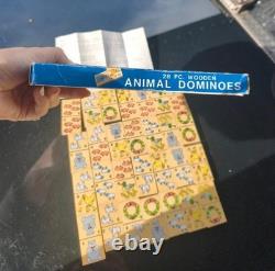 Jeu dominos ancien 28 pièces en bois complet