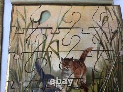 Jeux de Patience 3 Puzzles Poule & Chat & Jouet Ancien & Pierre DELCOURT