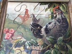 Jeux de Patience 3 Puzzles Poule & Chat & Jouet Ancien & Pierre DELCOURT
