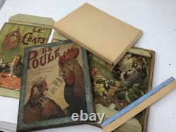 Jeux de Patience 3 Puzzles Poule & Chat & Jouet Ancien & Pierre DELCOURT