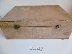 Joli Coffret Ancien De Dinette Vide À Compléter Avec Tiroir- Époque 1900