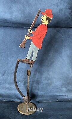 Jouet A Bascule Ancien, Balancier Soyeux De Comptoir militaria Soldat French Toy