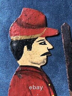 Jouet A Bascule Ancien, Balancier Soyeux De Comptoir militaria Soldat French Toy