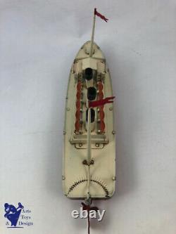 Jouet Ancien Bateau Jep 916/3 Paquebot Mecanique C. 1938 Boat Liner 40cm Tin Toy