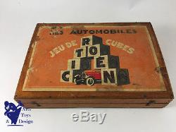Jouet Ancien Citroen Jeu De Cubes Bon Etat D'usage Vers 1930 DIM 20x28cm