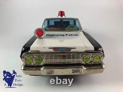 Jouet Ancien Daiya Chevrolet Impala Police Car Battery Operated Tin Japan 35cm