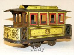 Jouet Ancien En Tole Cr Charles Rossignol Remorque Baladeuse Train Tramway 1910