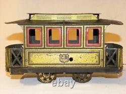 Jouet Ancien En Tole Cr Charles Rossignol Remorque Baladeuse Train Tramway 1910