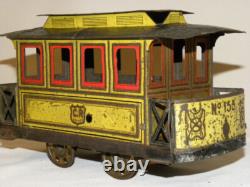 Jouet Ancien En Tole Cr Charles Rossignol Remorque Baladeuse Train Tramway 1910