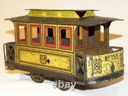 Jouet Ancien En Tole Cr Charles Rossignol Remorque Baladeuse Train Tramway 1910