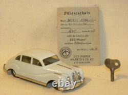 Jouet Ancien En Tole Et Bakelite Voiture Auto Dux Mecanique Bmw 501 Rare Couleur