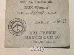 Jouet Ancien En Tole Et Bakelite Voiture Auto Dux Mecanique Bmw 501 Rare Couleur
