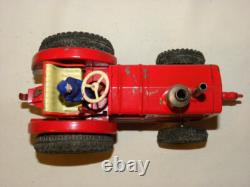 Jouet Ancien En Tole Ferme Tracteur Mecanique Vintage Tin Toy Farm Tractor Gama