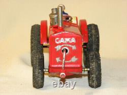 Jouet Ancien En Tole Ferme Tracteur Mecanique Vintage Tin Toy Farm Tractor Gama