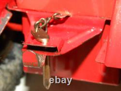 Jouet Ancien En Tole Ferme Tracteur Mecanique Vintage Tin Toy Farm Tractor Gama