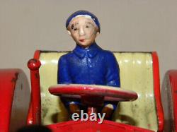 Jouet Ancien En Tole Ferme Tracteur Mecanique Vintage Tin Toy Farm Tractor Gama