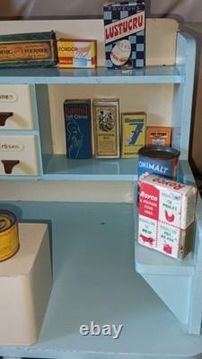 Jouet Ancien Épicerie Bois Et Isorel Garnie