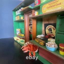 Jouet Ancien Epicerie Conserverie Capitaine Cook Magasin Depliable Factices