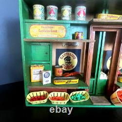 Jouet Ancien Epicerie Conserverie Capitaine Cook Magasin Depliable Factices