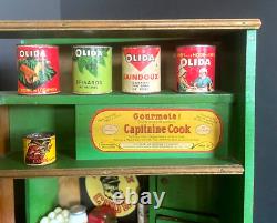 Jouet Ancien Epicerie Conserverie Capitaine Cook Magasin Depliable Factices