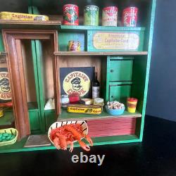 Jouet Ancien Epicerie Conserverie Capitaine Cook Magasin Depliable Factices
