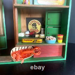 Jouet Ancien Epicerie Conserverie Capitaine Cook Magasin Depliable Factices